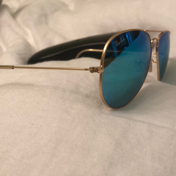 Blue reflective Sunglasses main image 4